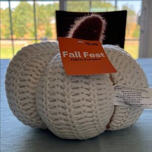 NWT Fall Fest Cream  Fabric Pumpkin